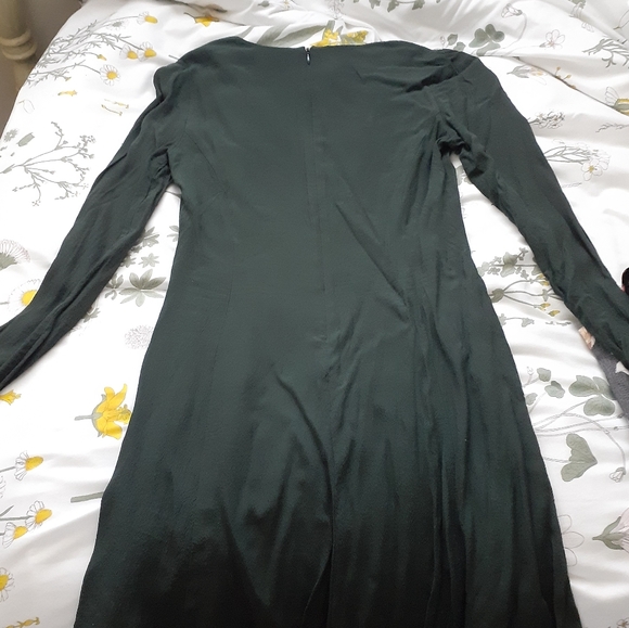 ❤ Wilfred Long Sleeve V-neck Dress Sage Green - Picture 4 of 7